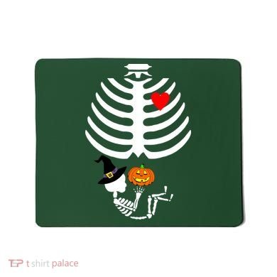 Halloween Baby Skeleton Pumpkin Mousepad