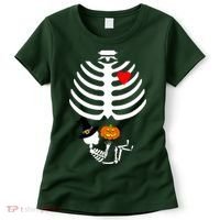 Halloween Baby Skeleton Pumpkin Women's T-Shirt thumb 0