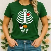 Halloween Baby Skeleton Pumpkin Women's T-Shirt thumb 2