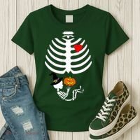 Halloween Baby Skeleton Pumpkin Women's T-Shirt thumb 3