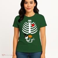 Halloween Baby Skeleton Pumpkin Women's T-Shirt thumb 4