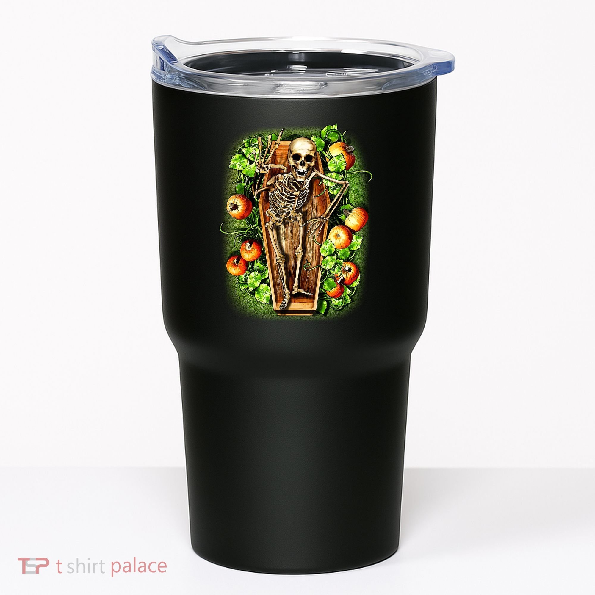 Halloween Casket Pumpkin Patch Tumbler