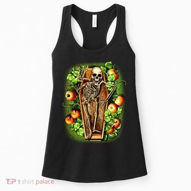 Halloween Casket Pumpkin Patch Women's Tank Top