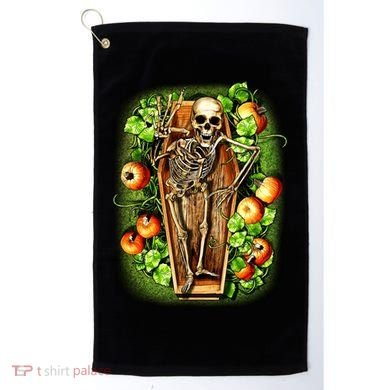 Halloween Casket Pumpkin Patch Golf Towel