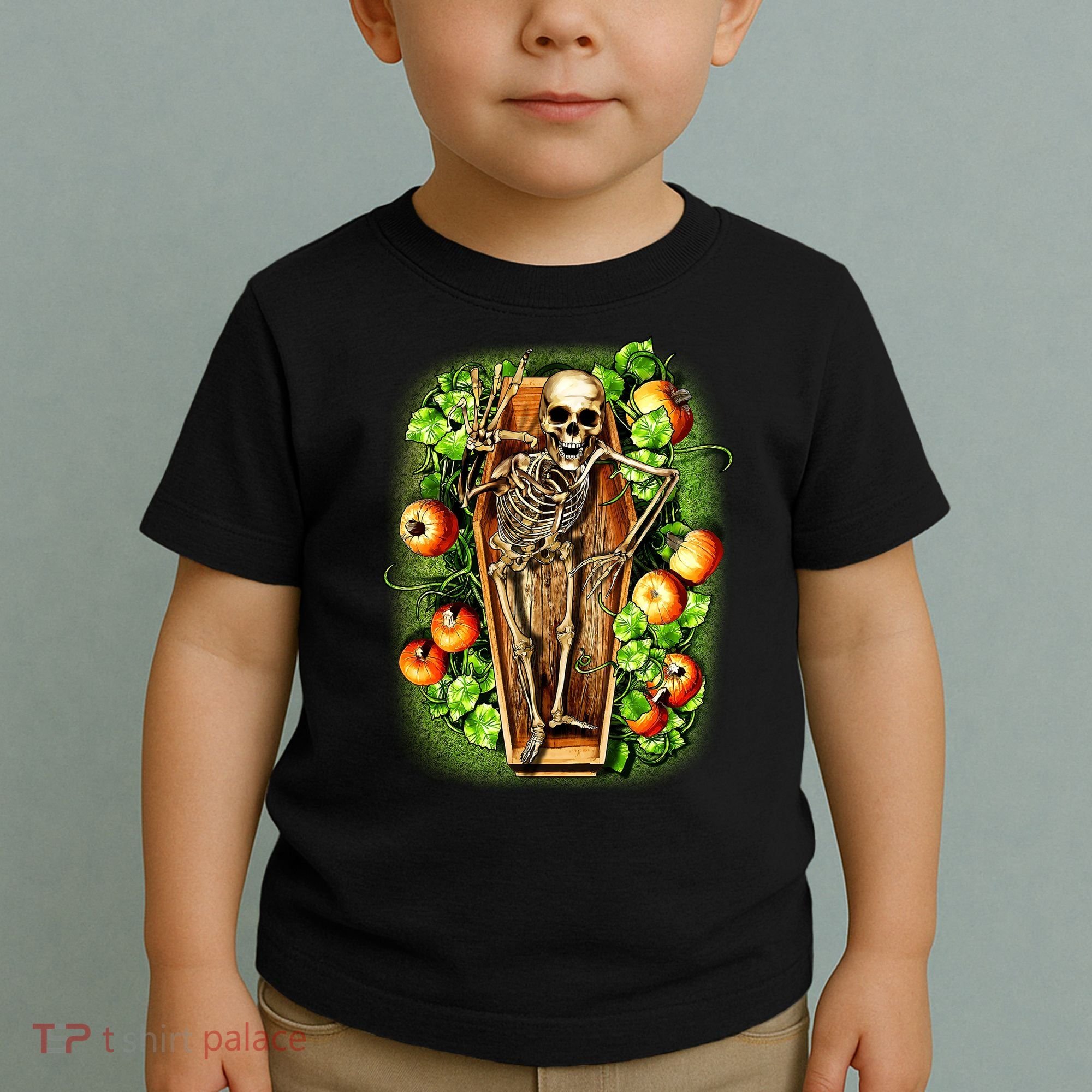 Halloween Casket Pumpkin Patch Toddler T-Shirt