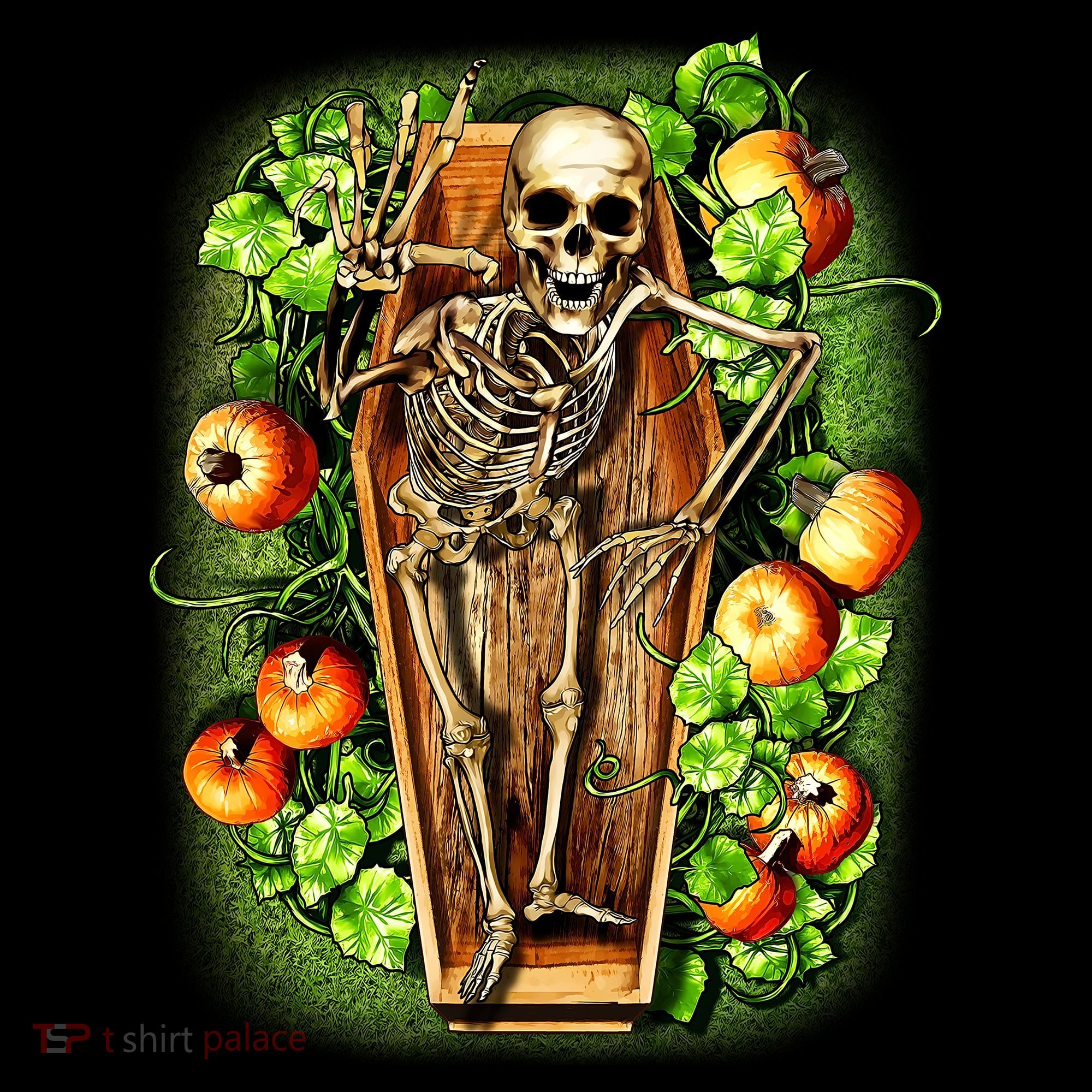 Halloween Casket Pumpkin Patch Women's T-Shirt