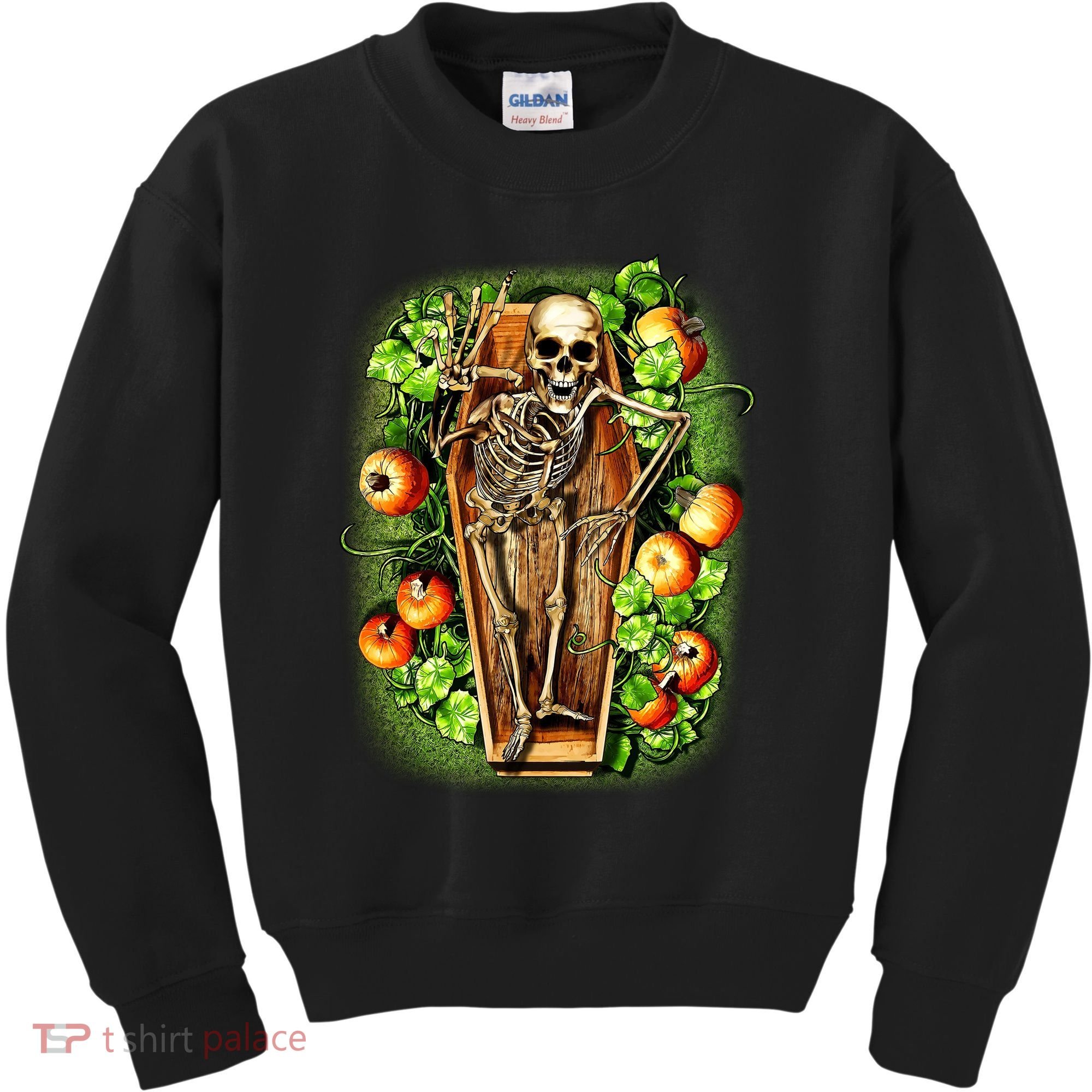 Halloween Casket Pumpkin Patch Kids Sweatshirt