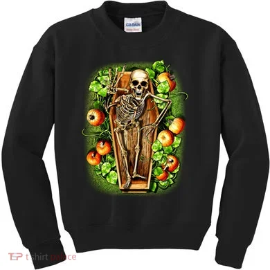 Halloween Casket Pumpkin Patch Kids Sweatshirt