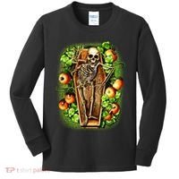 Halloween Casket Pumpkin Patch Kids Long Sleeve Shirt thumb 0