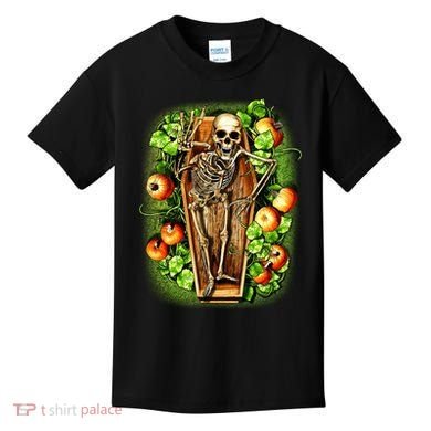 Halloween Casket Pumpkin Patch Kids T-Shirt