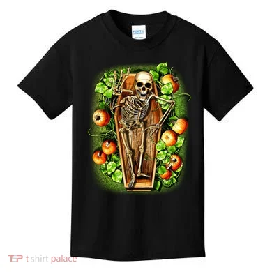 Halloween Casket Pumpkin Patch Kids T-Shirt