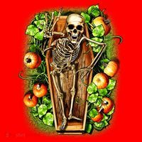 Halloween Casket Pumpkin Patch Santa Hat thumb 1