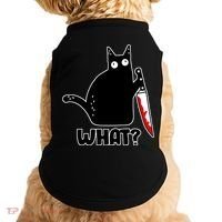 Halloween Cat what? Bloody Knife Doggie Tank thumb 0