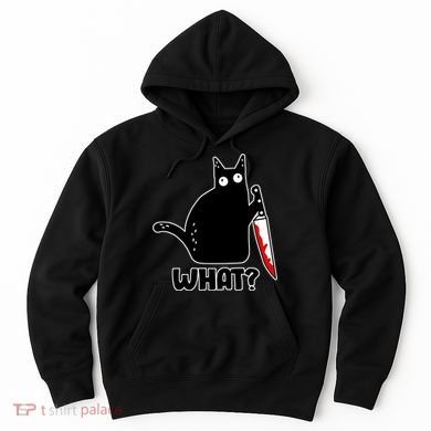 Halloween Cat what? Bloody Knife Hoodie