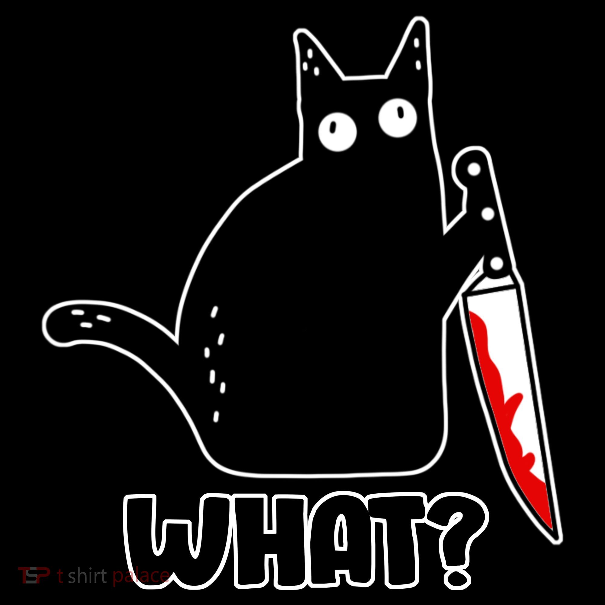Halloween Cat what? Bloody Knife Sweatshirt