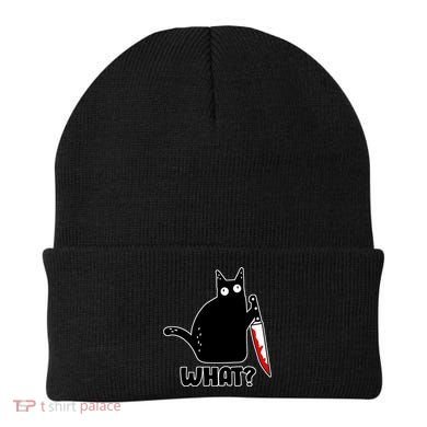 Halloween Cat what? Bloody Knife Beanie