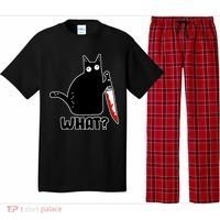 Halloween Cat what? Bloody Knife Pajama Set thumb 0