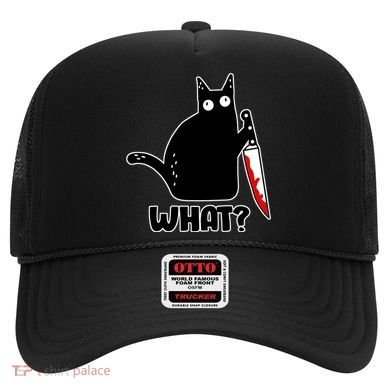Halloween Cat what? Bloody Knife Hat