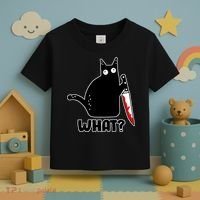 Halloween Cat what? Bloody Knife Toddler T-Shirt thumb 3