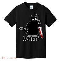 Halloween Cat what? Bloody Knife Kids T-Shirt thumb 0