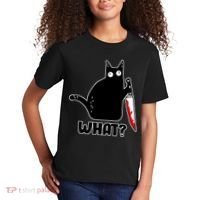 Halloween Cat what? Bloody Knife Kids T-Shirt thumb 2