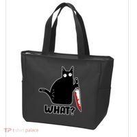 Halloween Cat what? Bloody Knife Tote Bag thumb 3