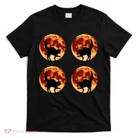 Halloween Cat with Full Moon Phases T-Shirt thumb 0
