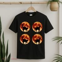 Halloween Cat with Full Moon Phases T-Shirt thumb 2
