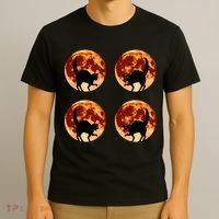 Halloween Cat with Full Moon Phases T-Shirt thumb 3