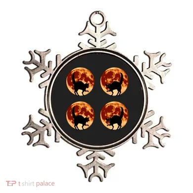 Halloween Cat with Full Moon Phases Ornament