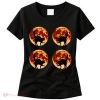 Halloween Cat with Full Moon Phases Women's T-Shirt thumb 0