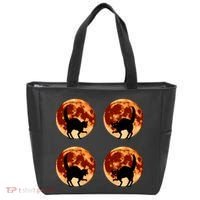 Halloween Cat with Full Moon Phases Tote Bag thumb 0
