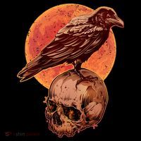 Halloween Cool Raven Crow Skull And Moon Women's Hoodie thumb 2