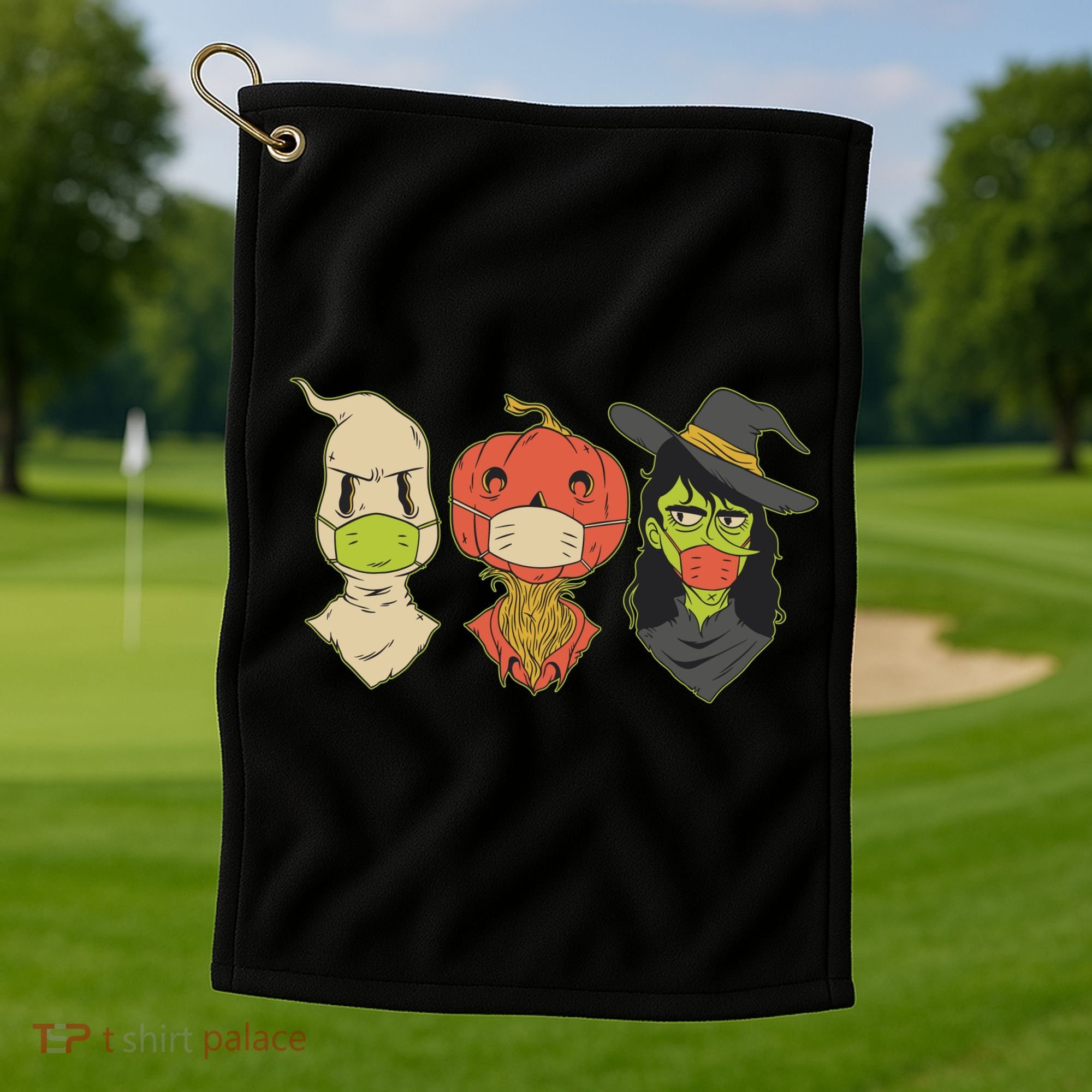 Halloween Creatures Pandemic Golf Towel