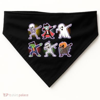 Halloween Cute Funny Dabbing Monsters USA-Made Doggie Bandana