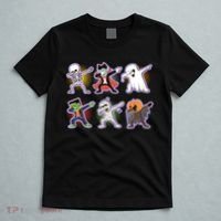 Halloween Cute Funny Dabbing Monsters T-Shirt thumb 5