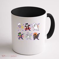 Halloween Cute Funny Dabbing Monsters Coffee Mug thumb 1