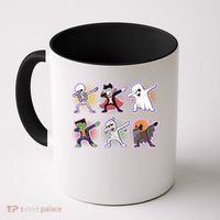 Halloween Cute Funny Dabbing Monsters Coffee Mug thumb 0