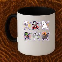 Halloween Cute Funny Dabbing Monsters Coffee Mug thumb 2