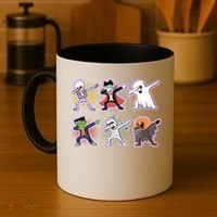 Halloween Cute Funny Dabbing Monsters Coffee Mug thumb 4