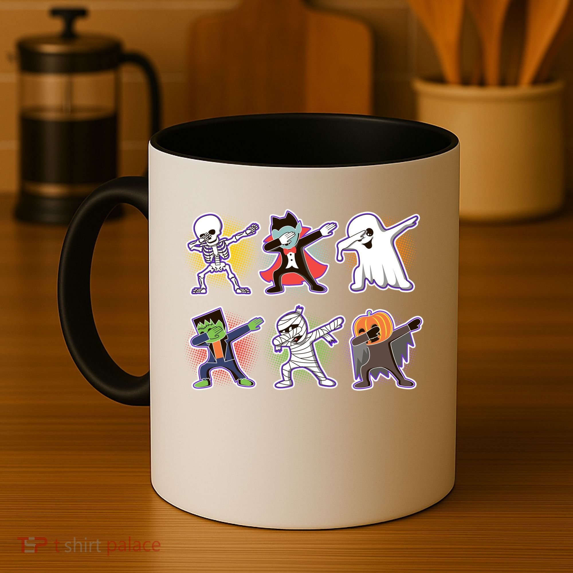 Halloween Cute Funny Dabbing Monsters Coffee Mug