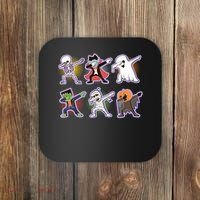 Halloween Cute Funny Dabbing Monsters Coaster thumb 0