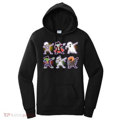 Halloween Cute Funny Dabbing Monsters Women's Hoodie
