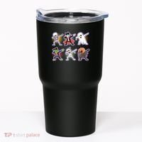 Halloween Cute Funny Dabbing Monsters Tumbler thumb 0