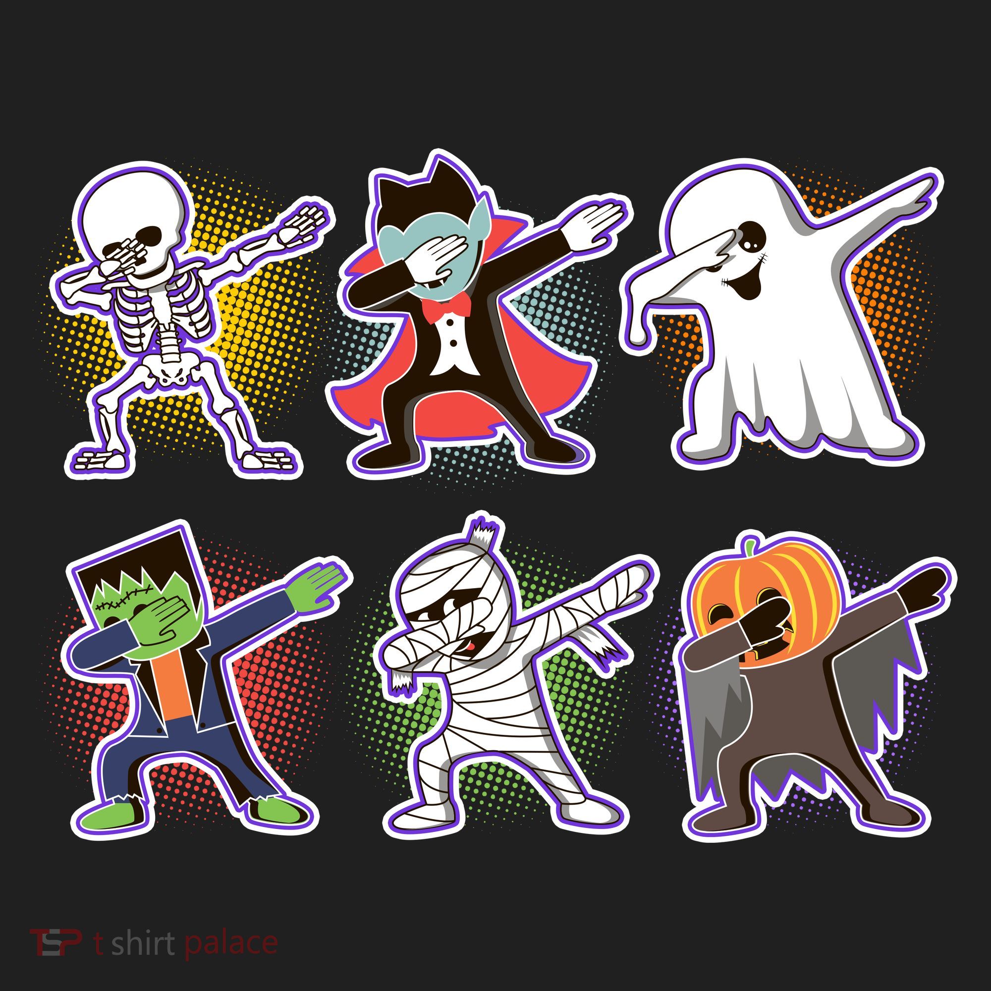 Halloween Cute Funny Dabbing Monsters Tumbler