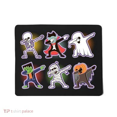 Halloween Cute Funny Dabbing Monsters Mousepad