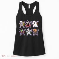 Halloween Cute Funny Dabbing Monsters Women's Tank Top thumb 0