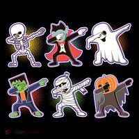 Halloween Cute Funny Dabbing Monsters Toddler Hoodie thumb 2