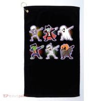 Halloween Cute Funny Dabbing Monsters Golf Towel thumb 0