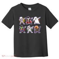 Halloween Cute Funny Dabbing Monsters Toddler T-Shirt thumb 0